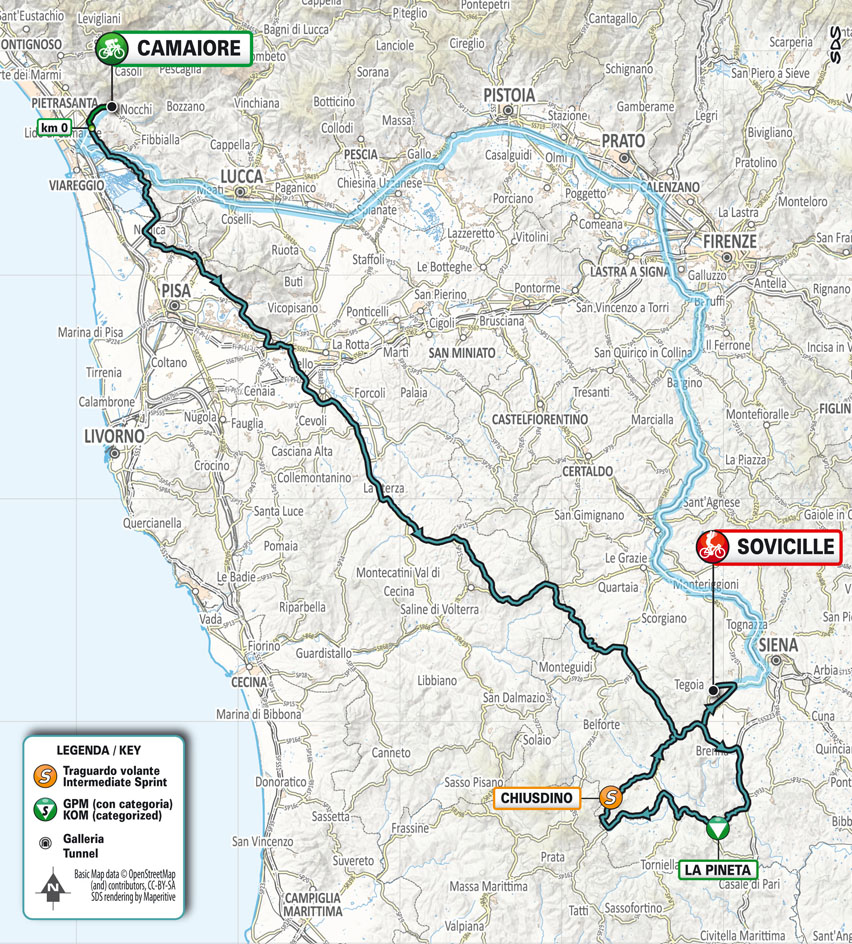 Planimetria Tappa 2 2022 Tirreno-Adriatico