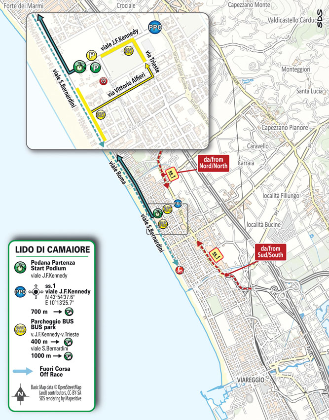 Partenza/Start Tappa 1 Tirreno-Adriatico 2023