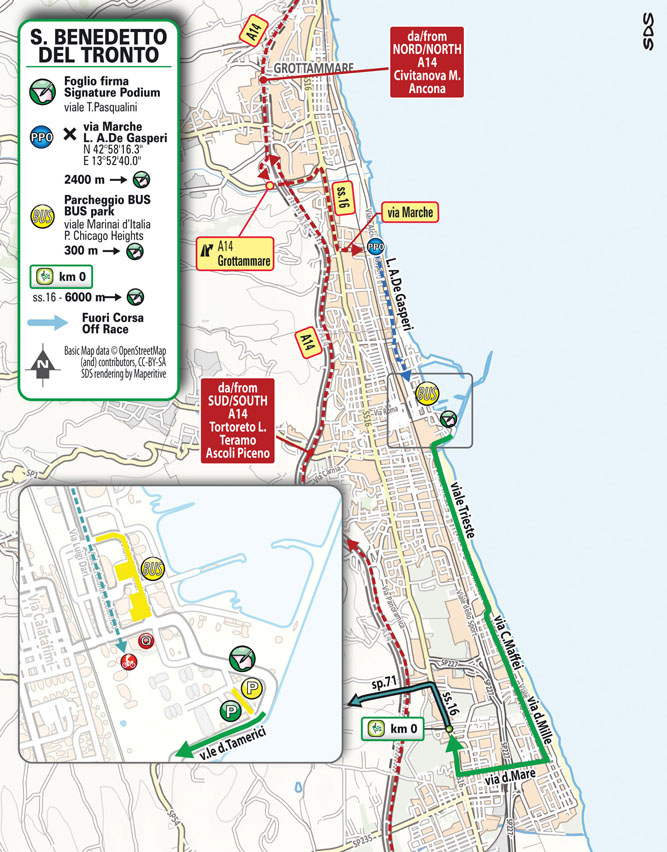 Partenza/Start Tappa 7 Tirreno-Adriatico 2023