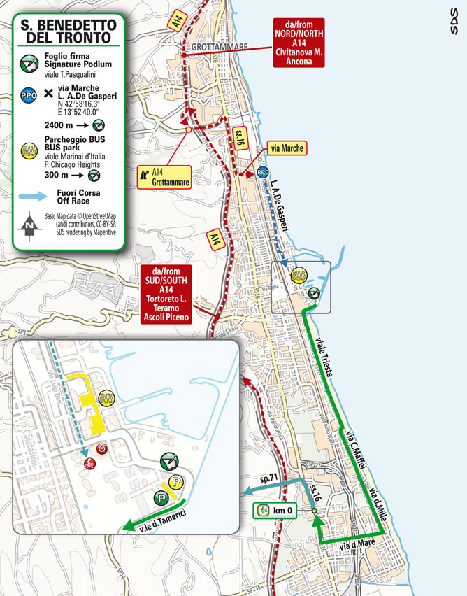 Partenza/Start Tappa 7 Tirreno Adriatico 2024