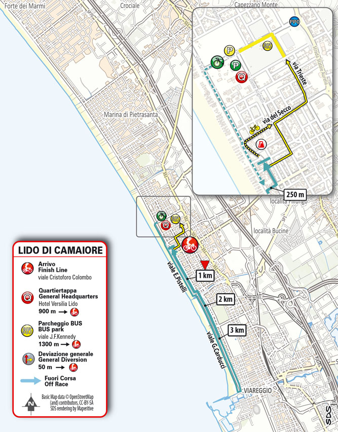 Arrivo/Finish Tappa 1 Tirreno Adriatico 2024