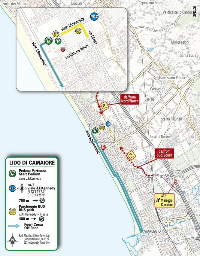 Partenza/Start Tappa 1 Tirreno Adriatico 2024