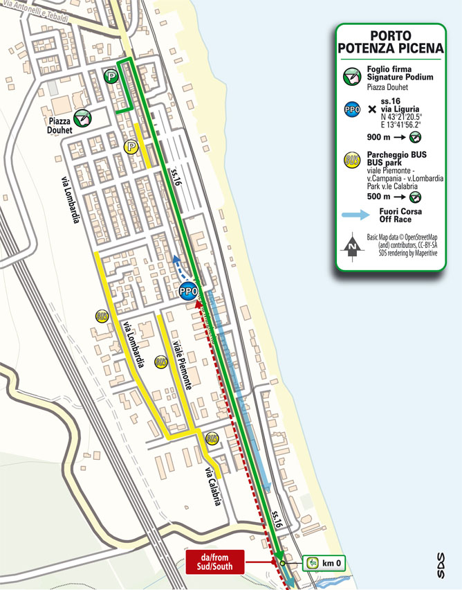 Partenza / Start Tirreno-Adriatico 2025 Stage 7
